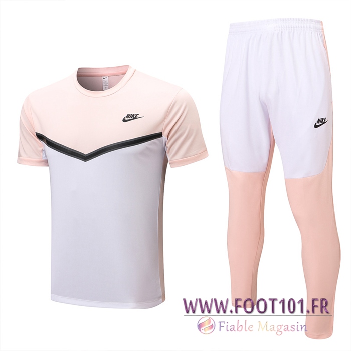Ensemble Training T-Shirts + Pantalon Nike Rose/Blanc 2022/2023