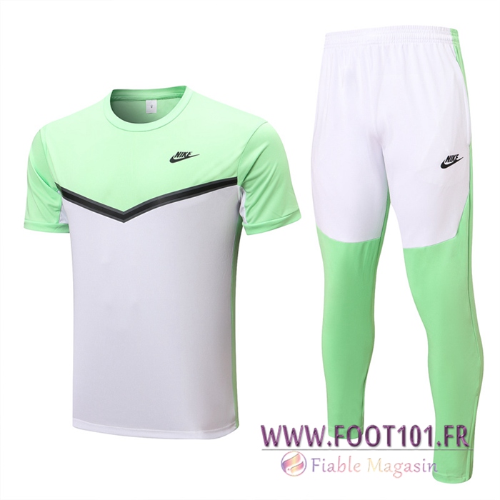 Ensemble Training T-Shirts + Pantalon Nike Vert/Blanc 2022/2023