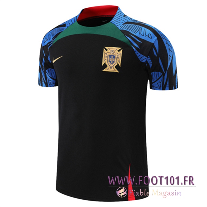 Training T-Shirts Portugal Noir/Bleu 2022/2023