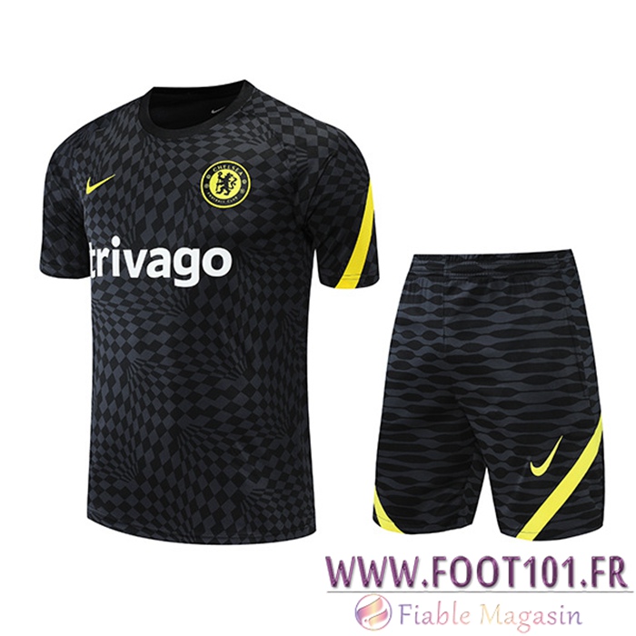 Ensemble Training T-Shirts + Shorts FC Chelsea Noir 2022/2023
