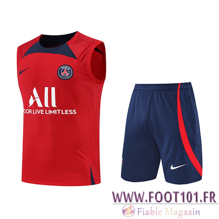 Ensemble Training Debardeur + Shorts PSG Rouge 2022/2023