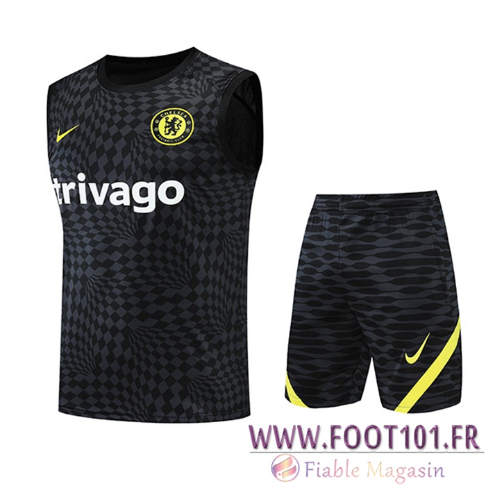 Ensemble Training Debardeur + Shorts FC Chelsea Noir 2022/2023