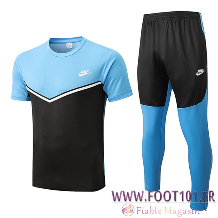 Ensemble Training T-Shirts + Pantalon Nike Noir/Bleu 2022/2023