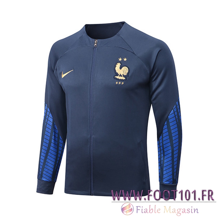 Veste Foot France Bleu Marin 2022/2023