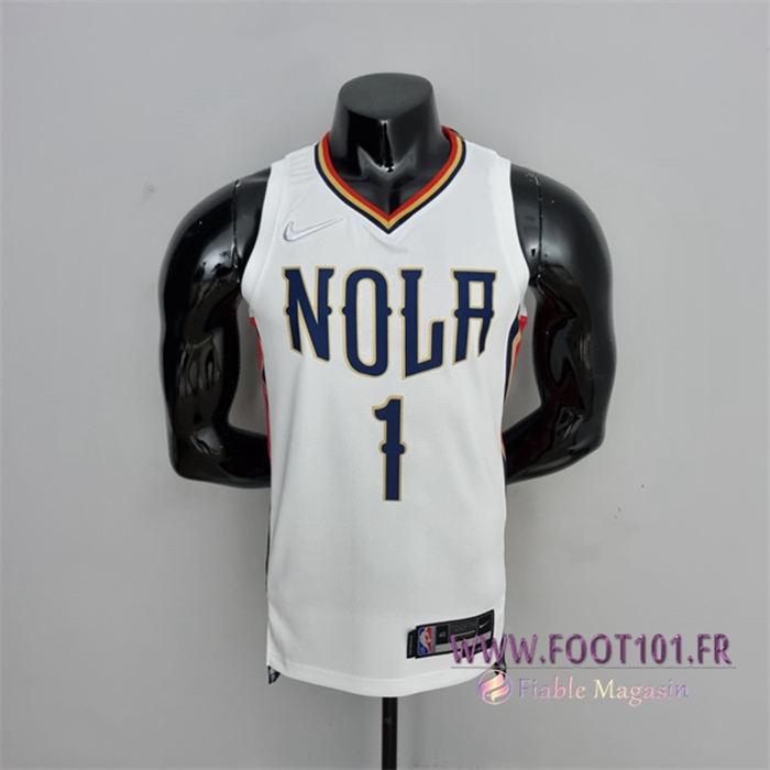 Maillot New Orleans Pelicans (Williams #1) 2022 Blanc City Edition