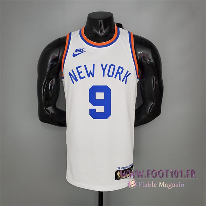 Maillot New York Knicks (Barrett #9) Blanc 75th Anniversary