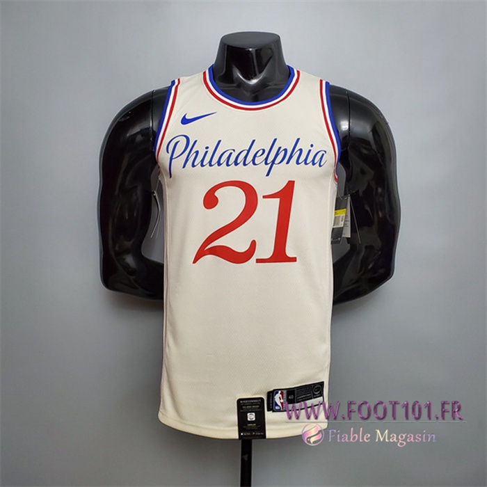 Maillot Philadelphia 76ers (Embiid #21) 2020 Beige City Limited Edition