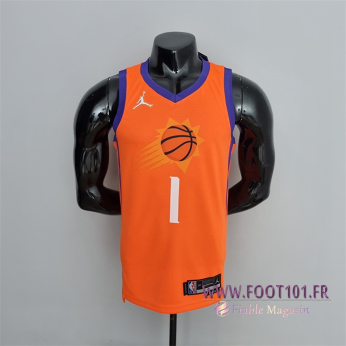 Maillot Phoenix Suns (Booker #1) Orange 75th Anniversary Jordan Theme