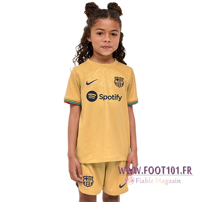 Nouveau Maillot de Foot FC Barcelone Enfant Exterieur 2022/2023