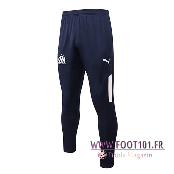 Pantalon Foot Marseille Bleu Marine/Blanc 2022/2023
