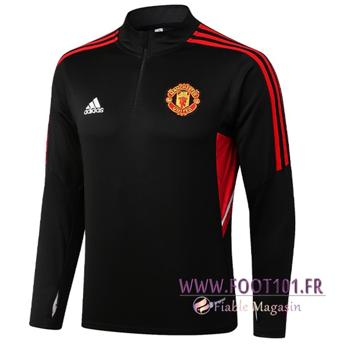 Sweatshirt Training Manchester United Noir/Rouge 2022/2023