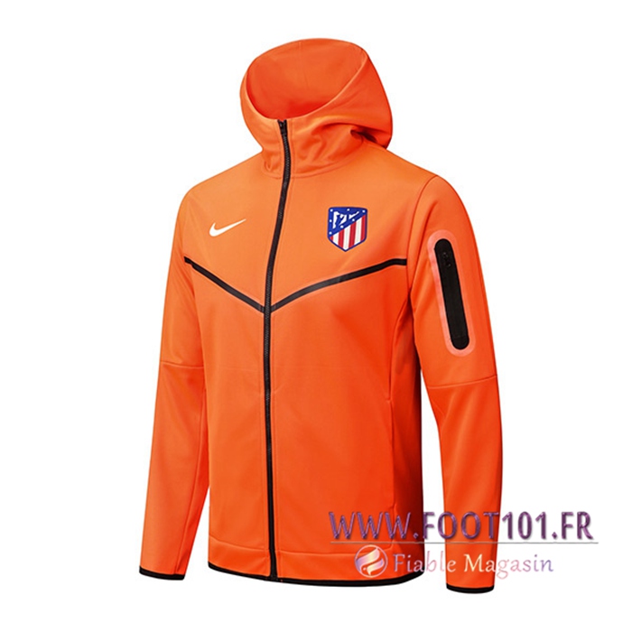 Veste A Capuche Atletico Madrid Orange 2022/2023
