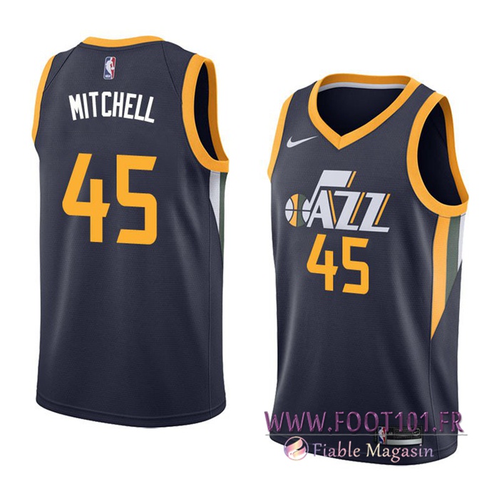 Maillot Utah Jazz (MITCHELL #45) Noir
