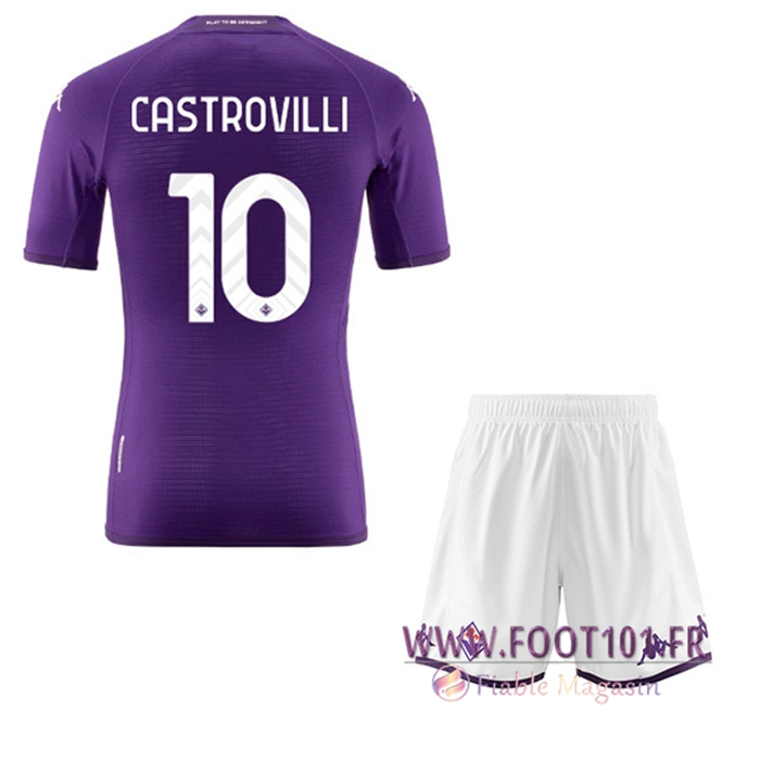 Maillot de Foot ACF Fiorentina (CASTROVILLI #10) Enfants Domicile 2022/23