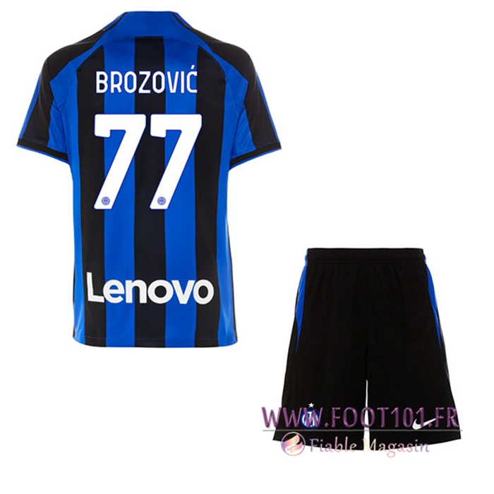 Maillot de Foot Inter Milan (BROZOVIĆ #77) Enfants Domicile 2022/23