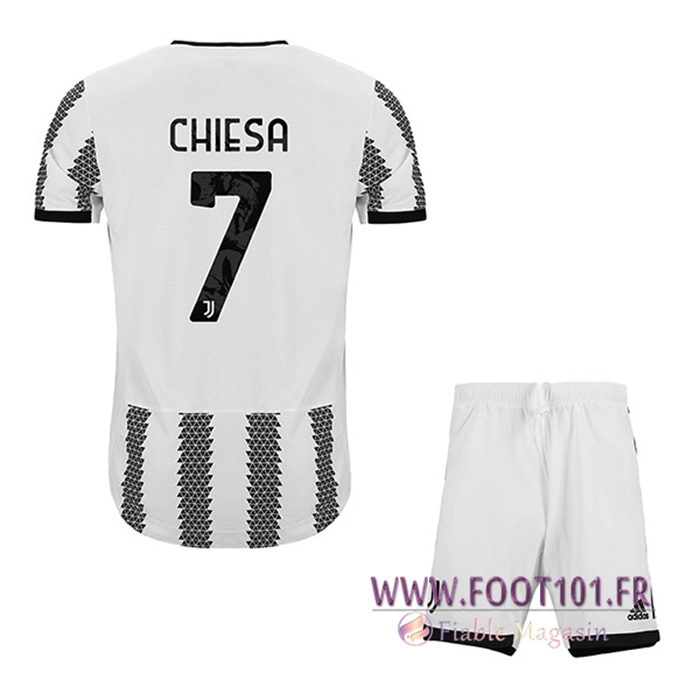 Maillot de Foot Juventus (CHIESA #7) Enfants Domicile 2022/23