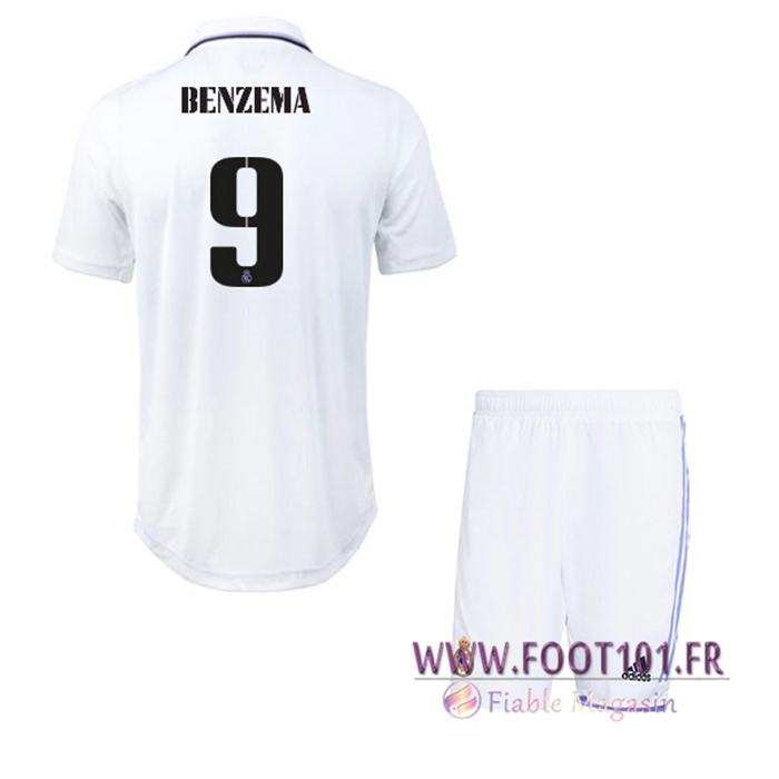 Maillot de Foot Real Madrid (BENZEMA #9) Enfants Domicile 2022/23