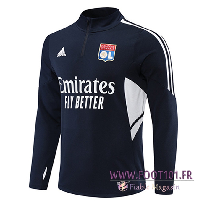 Sweatshirt Training Lyon Bleu Marin 2022/2023