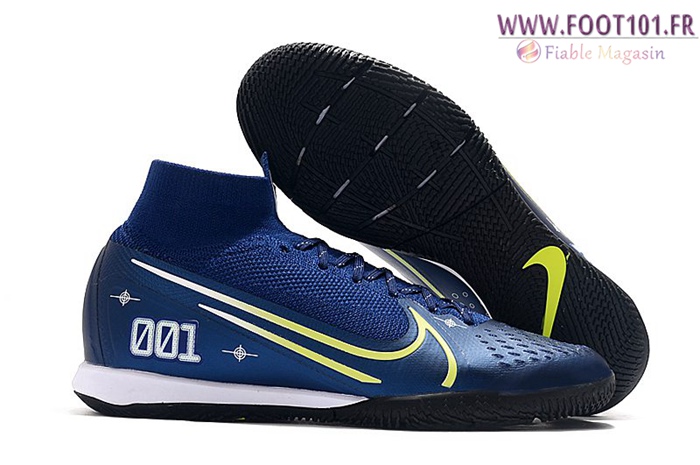 Nike Chaussures de Foot Mercurial Superfly 7 Elite MDS IC Bleu Marins