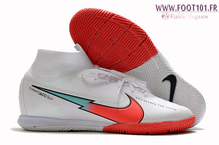 Nike Chaussures de Foot Mercurial Superfly 7 Elite MDS IC Blanc