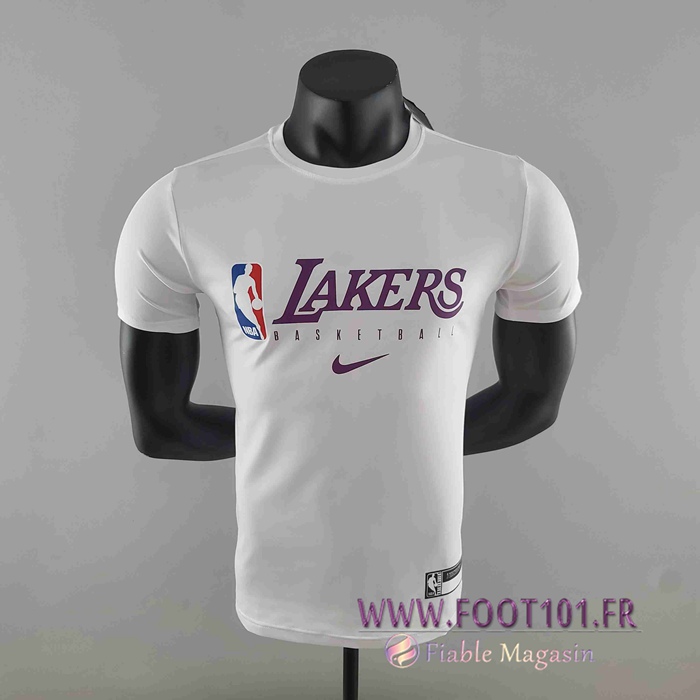 NBA Los Angeles Lakers T-Shirt Blanc #K000221