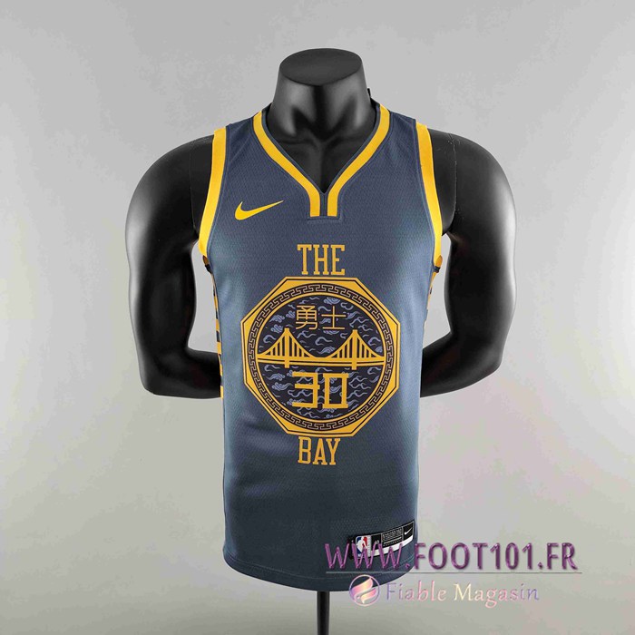 Maillot Golden State Warriors (CURRY #30) 2018 Gris