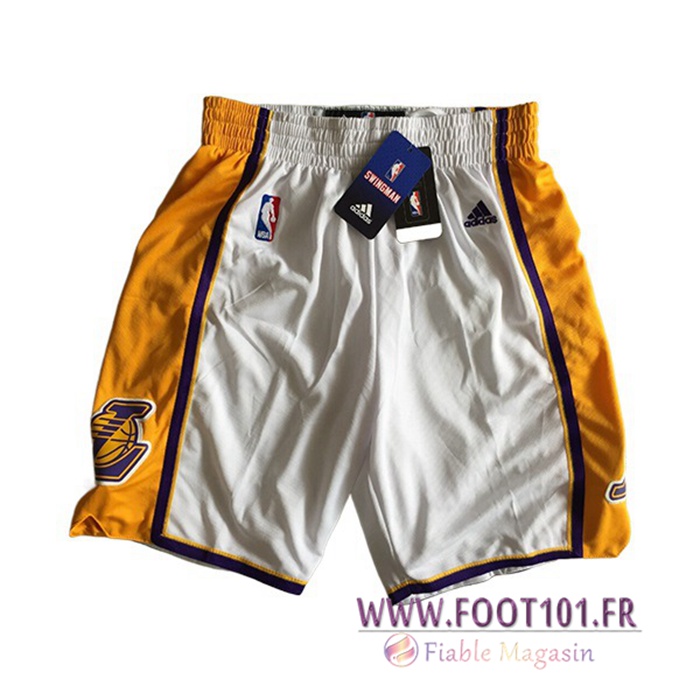 Shorts NBA Los Angeles Lakers Blanc