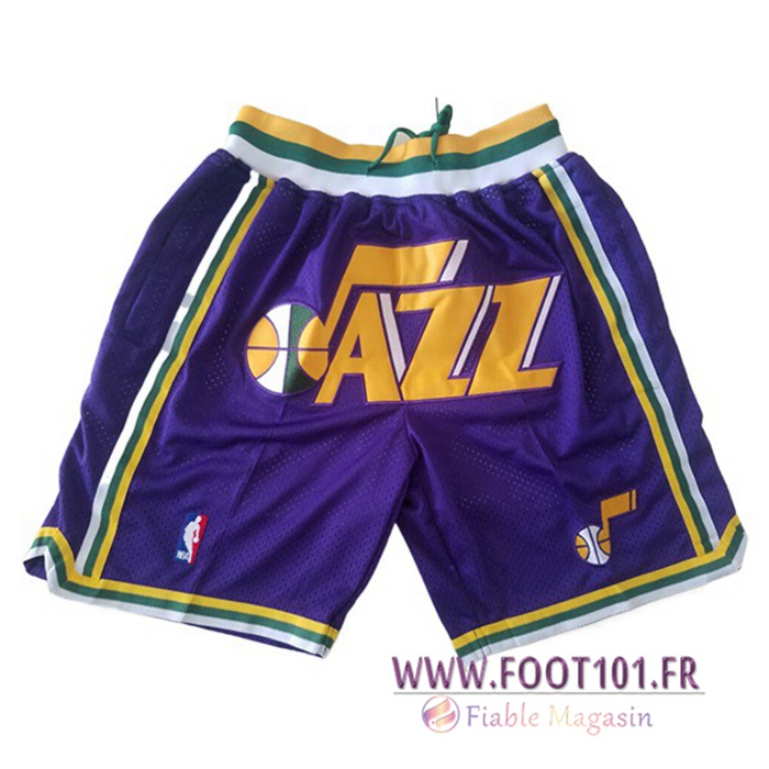 Shorts NBA Utah Jazz Pourpre
