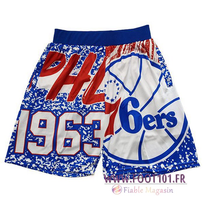Shorts NBA Philadelphia 76ers Bleu