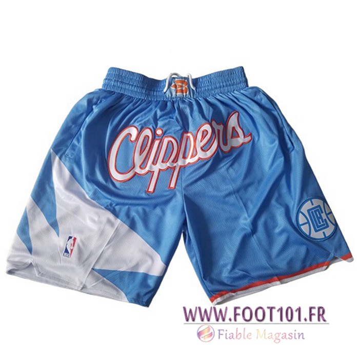 Shorts NBA Los Angeles Clippers Bleu Clair