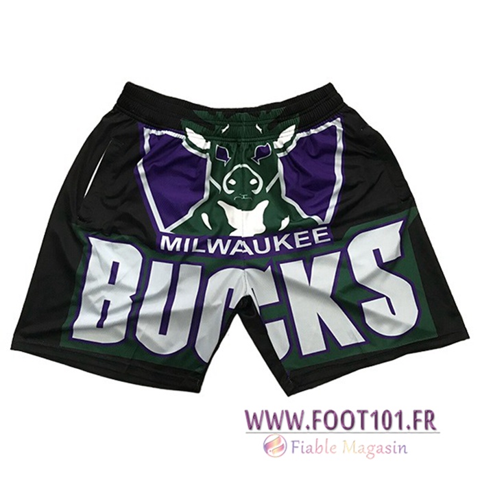 Shorts NBA Milwaukee Bucks Noir
