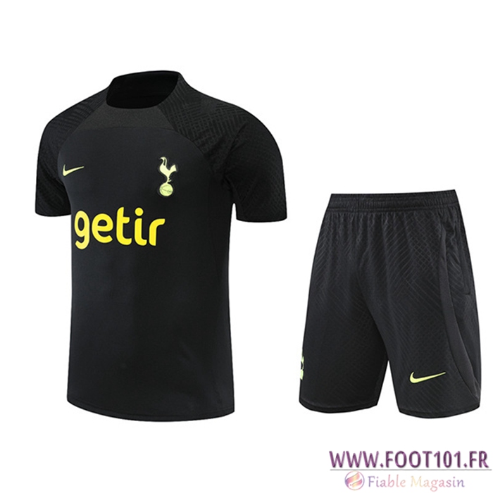 Ensemble Training T-Shirts + Shorts Tottenham Hotspur Noir 2022/2023