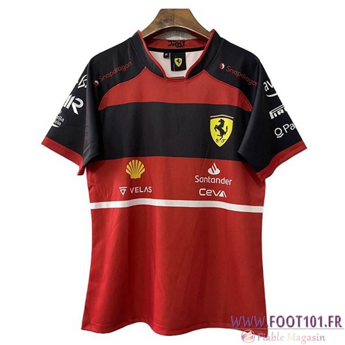 T-Shirt F1 Scuderia Ferrari Team Rouge 2022
