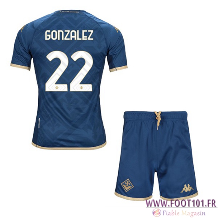 Maillot de Foot ACF Fiorentina (GONZALEZ #22) Enfants Third 2022/2023