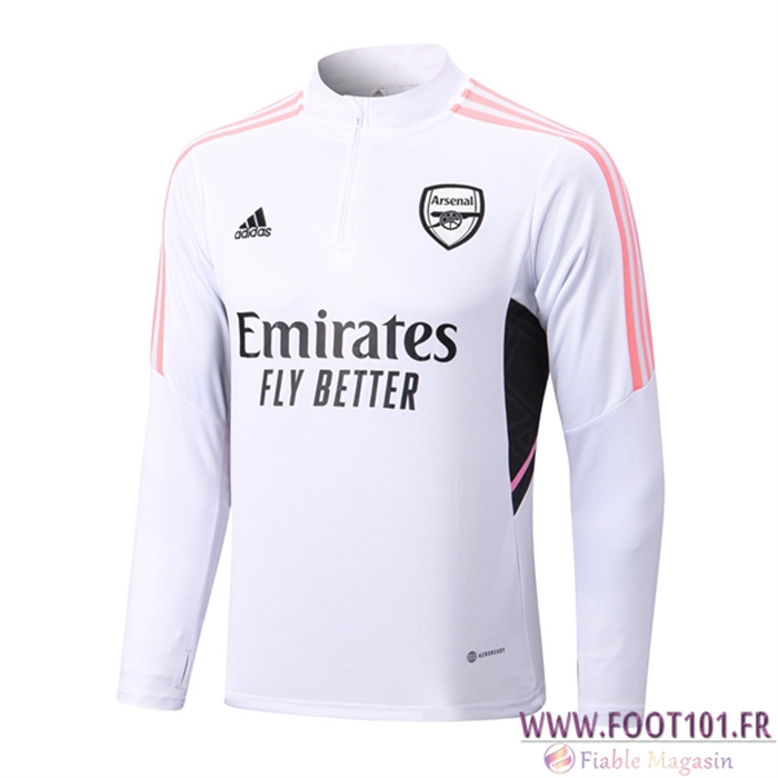 Sweatshirt Training Arsenal Blanc 2022/2023