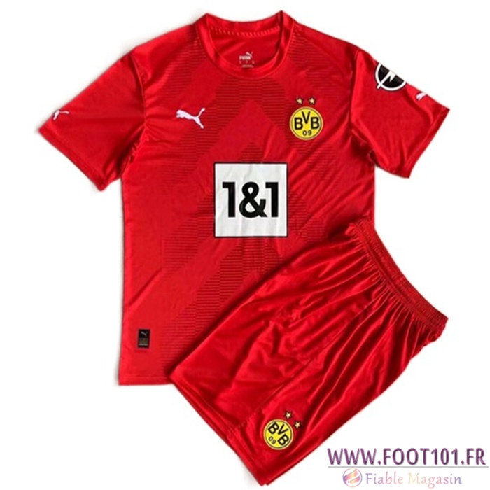 Nouveau Maillot de Foot Dortmund Enfant Gardien de But Rouge 2022/2023