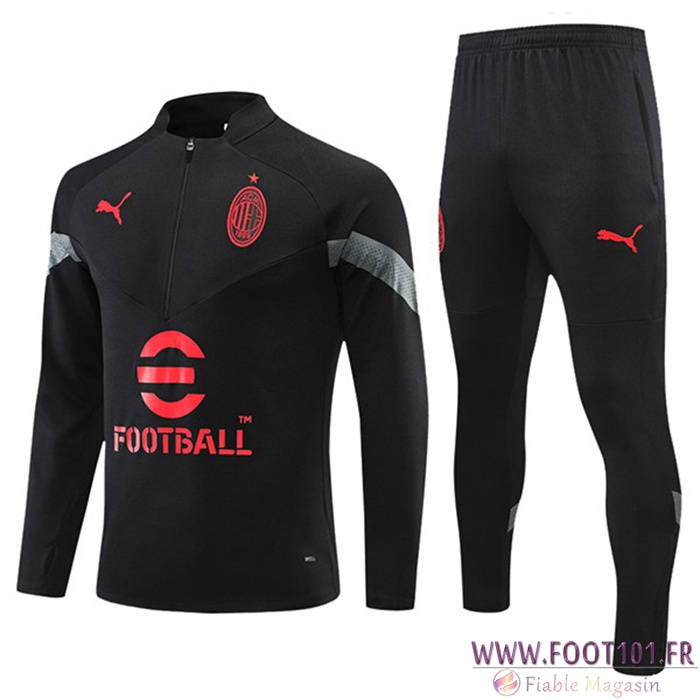 Ensemble Survetement de Foot Milan AC Noir 2022/2023