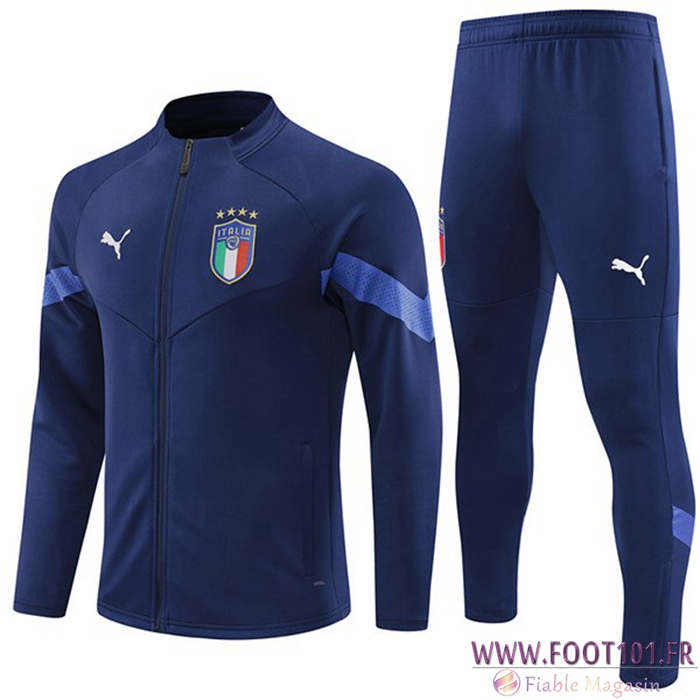Ensemble Survetement de Foot - Veste Italie Bleu Marins 2022/2023