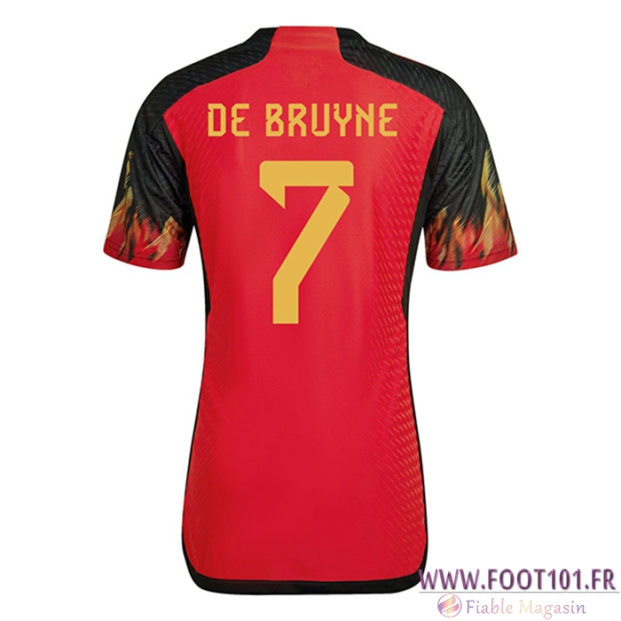 Maillot de Foot Belgique （DE BRUYNE #7）Coupe Du Monde 2022 Domicile
